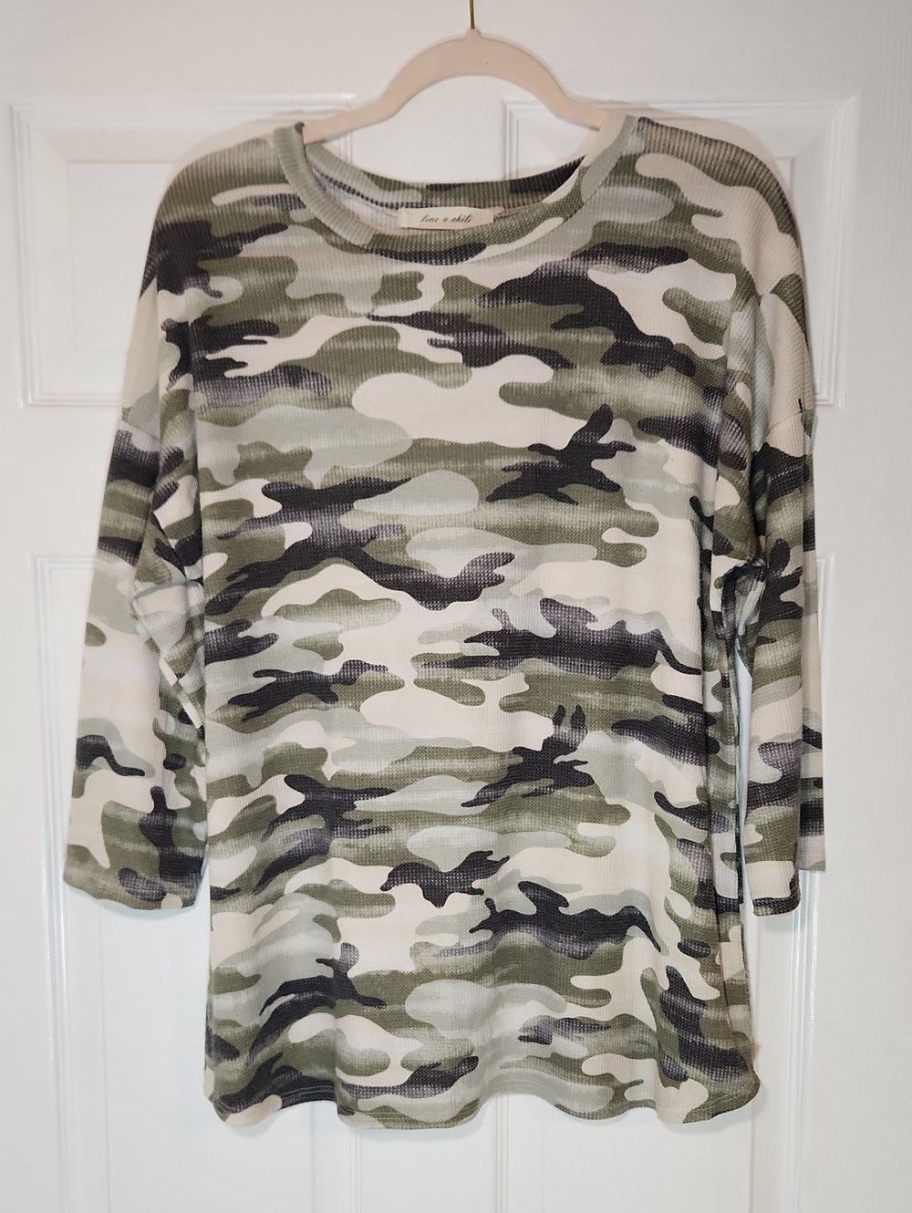 Distressed Camo Top